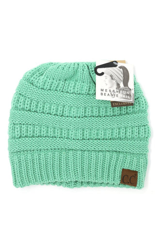 Solid Classic Adult CC Beanie Tail-Sage-[option4]-[option5]-[option6]-[option7]-[option8]-Womens-Clothing-Shop