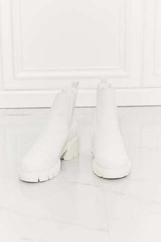 Work For It Matte Lug Sole Chelsea Boots in White-[option4]-[option5]-[option6]-[option7]-[option8]-Womens-Clothing-Shop