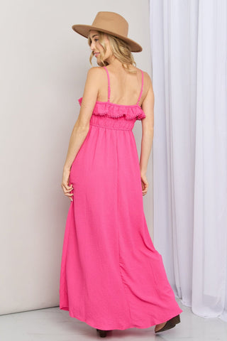 What In Carnation Shirred Sleeveless Dress-[option4]-[option5]-[option6]-[option7]-[option8]-Womens-Clothing-Shop