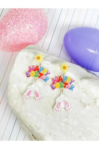 PREORDER: Happy Easter Bunny Tail Dangle Earrings-OS-[option4]-[option5]-[option6]-[option7]-[option8]-Womens-Clothing-Shop