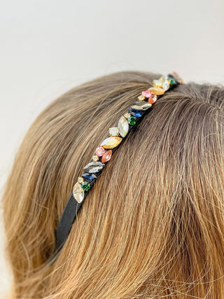 PREORDER: Glitzy Rhinestone Skinny Headbands in Assorted Colors-[option4]-[option5]-[option6]-[option7]-[option8]-Womens-Clothing-Shop