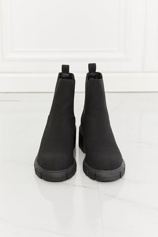 Work For It Matte Lug Sole Chelsea Boots in Black-[option4]-[option5]-[option6]-[option7]-[option8]-Womens-Clothing-Shop