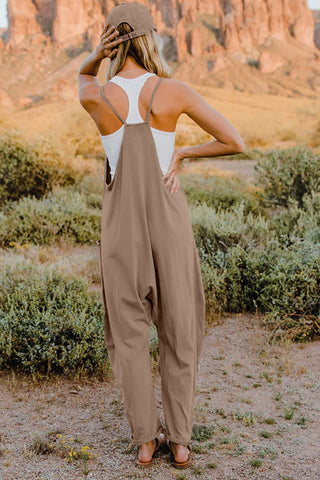 Double Take V-Neck Sleeveless Jumpsuit with Pockets-[option4]-[option5]-[option6]-[option7]-[option8]-Womens-Clothing-Shop
