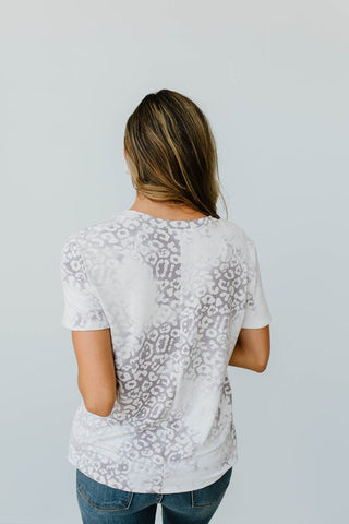 Fading Away Leopard V-Neck In Gray-[option4]-[option5]-[option6]-[option7]-[option8]-Womens-Clothing-Shop