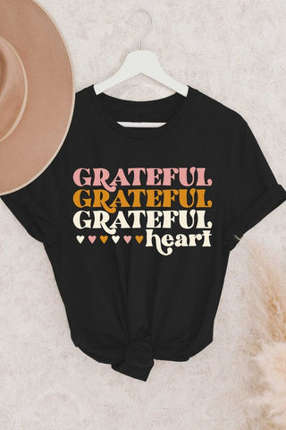 Grateful Heart Graphic T-Shirt In Black-[option4]-[option5]-[option6]-[option7]-[option8]-Womens-Clothing-Shop