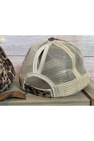 CC Leopard High Pony Baseball Cap In Two Styles-[option4]-[option5]-[option6]-[option7]-[option8]-Womens-Clothing-Shop