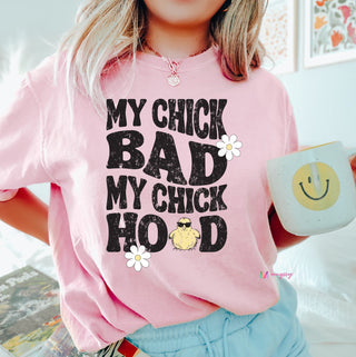 PREORDER: My Chick Bad Graphic Shirt in Pink-[option4]-[option5]-[option6]-[option7]-[option8]-Womens-Clothing-Shop