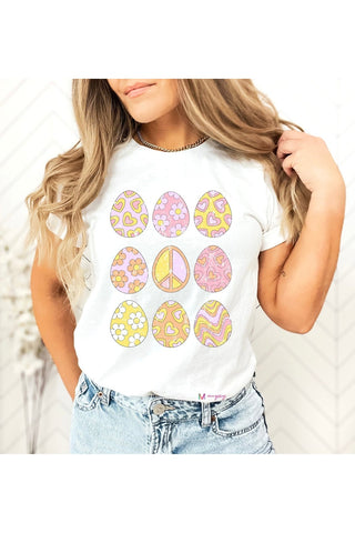 PREORDER: Retro Easter Egg Graphic Shirt-[option4]-[option5]-[option6]-[option7]-[option8]-Womens-Clothing-Shop