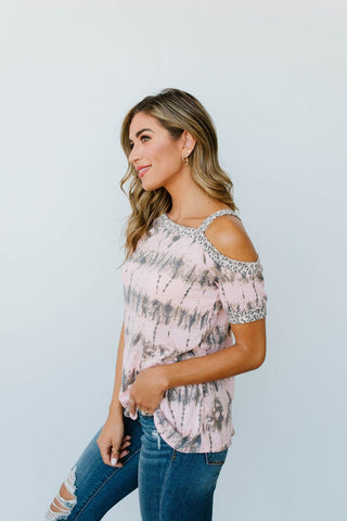 Shania Cold Shoulder Top In Blush-[option4]-[option5]-[option6]-[option7]-[option8]-Womens-Clothing-Shop